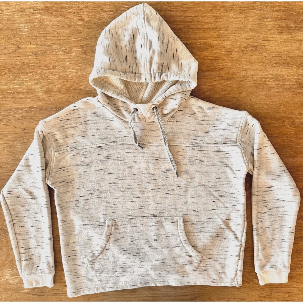 Roxy Spacedye Hoodie‎ Heavy Sweatshirt-Kangaroo Pocket-Gray-A0116-Women's Medium